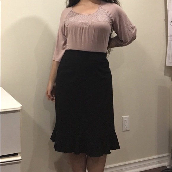 Black vamp skirt with ruffle - Picture 1 of 6